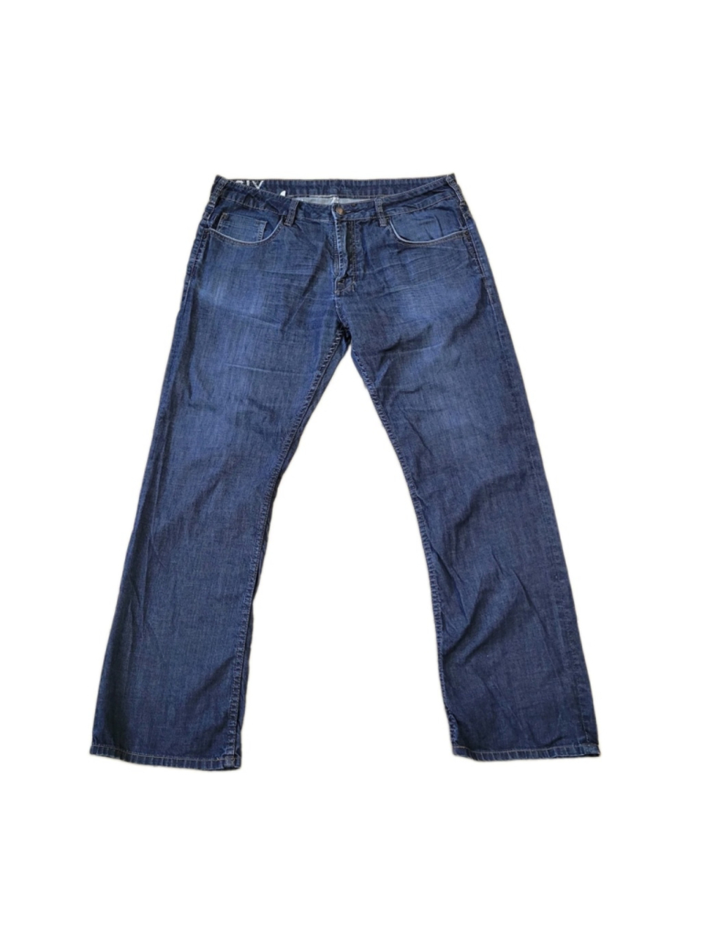 Buffalo David Bitton Straight Six Jeans 36/30 Blue Stretch Button Fly Straight